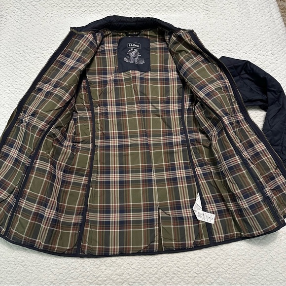 L.L. Bean Quilted Riding Jacket Plaid Lined Corduroy Trim Women’s Size XS - Picture 7 of 7